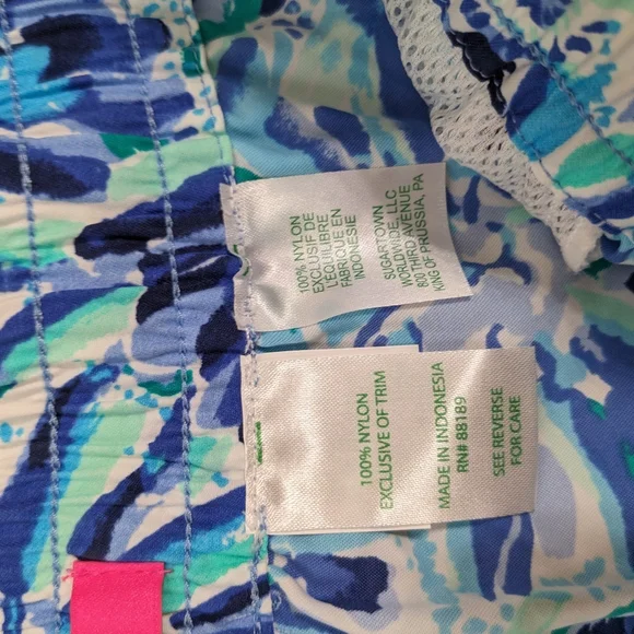 NWT! Lilly Pulitzer Luxletic Run Around Shorts Iris Blue High Maintenance XL - Picture 7 of 15